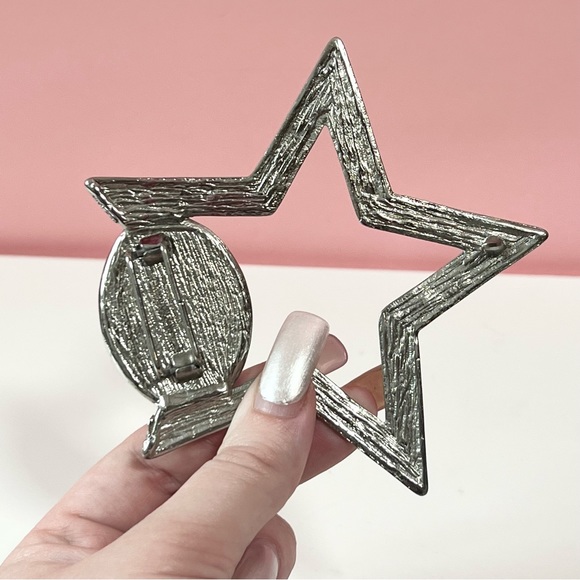 Vintage Y2K 2000s mcbling gemstone star belt buckle - Picture 3 of 3